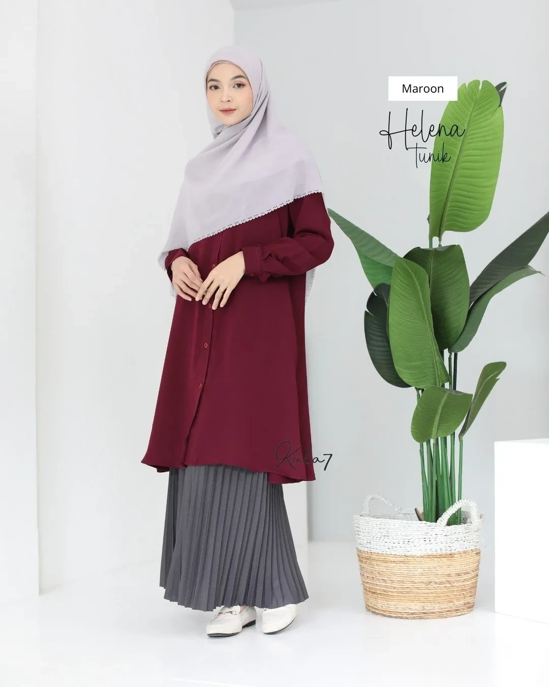 Zizara - Tunik Helena E Maroon thumb 2