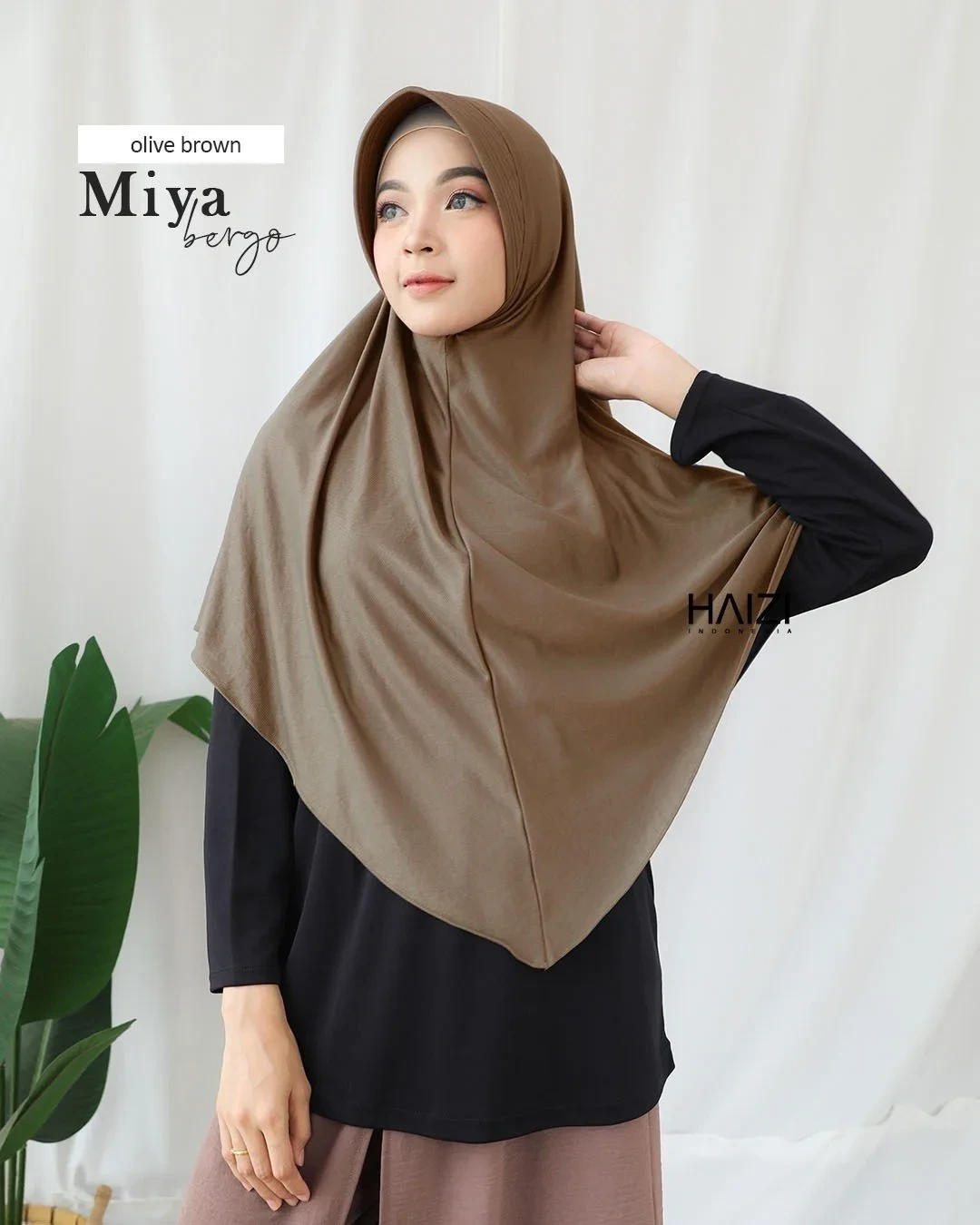 Zizara - Bergo Miya Olive Brown thumb 2