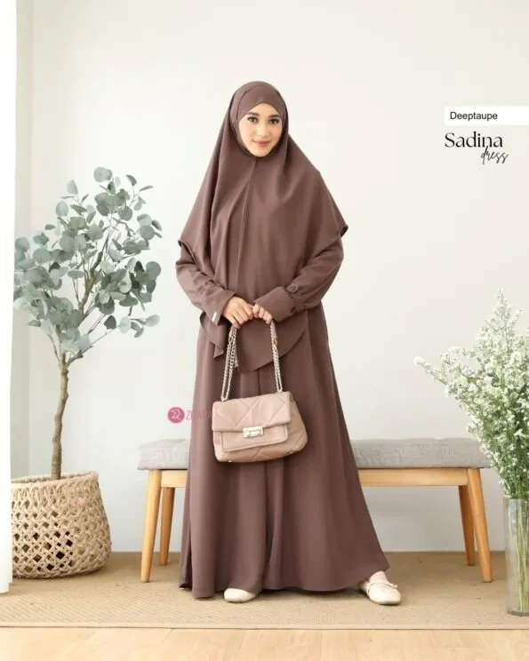 Zizara - Dress Sadina Deep Taupe