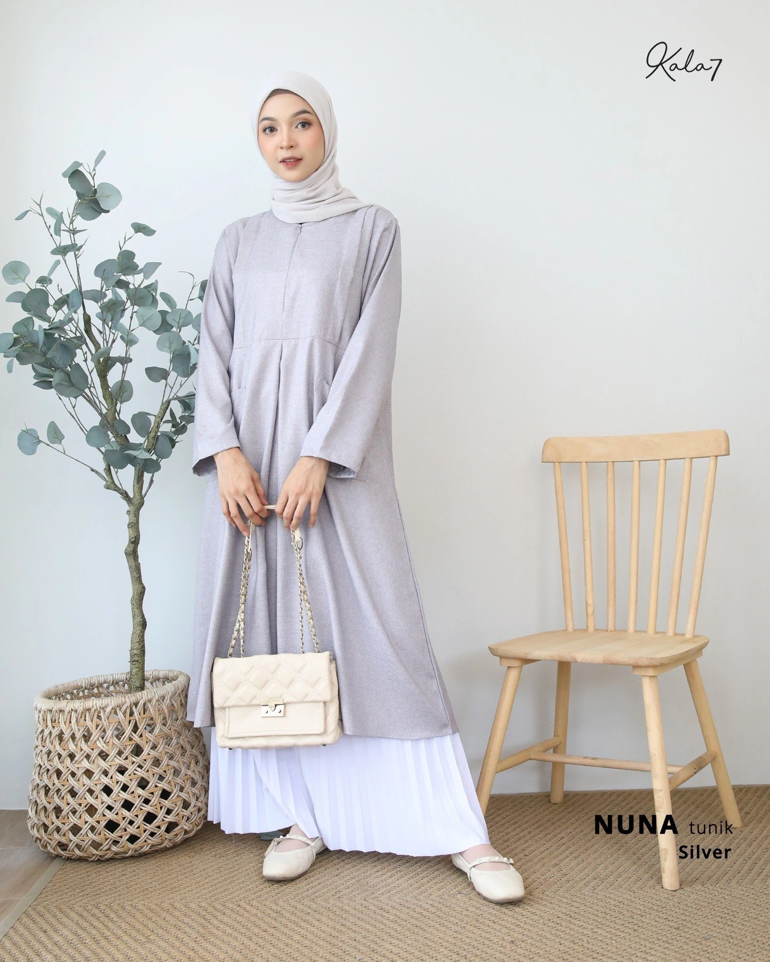 Zizara - Tunik Nuna Silver thumb 2