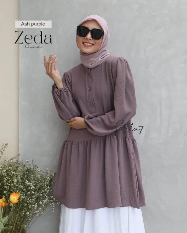 Zizara - Blouse Zeda Ash Purple