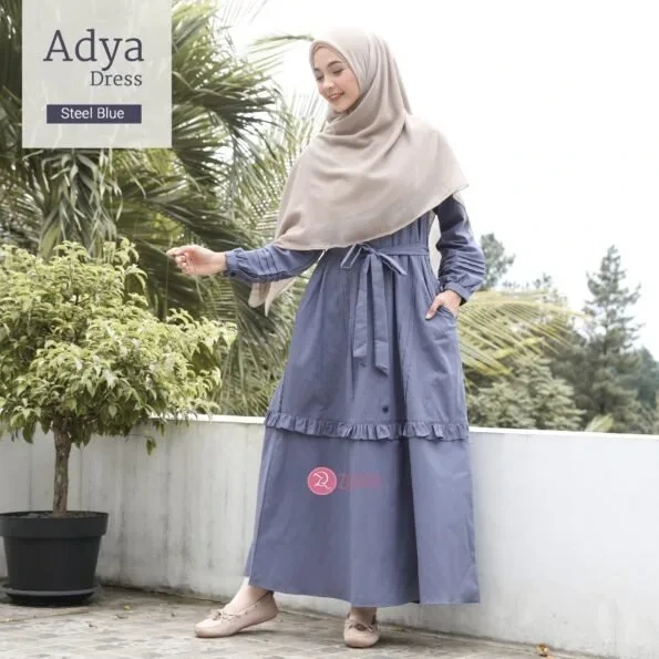 Zizara - Adya Dress Steel Blue