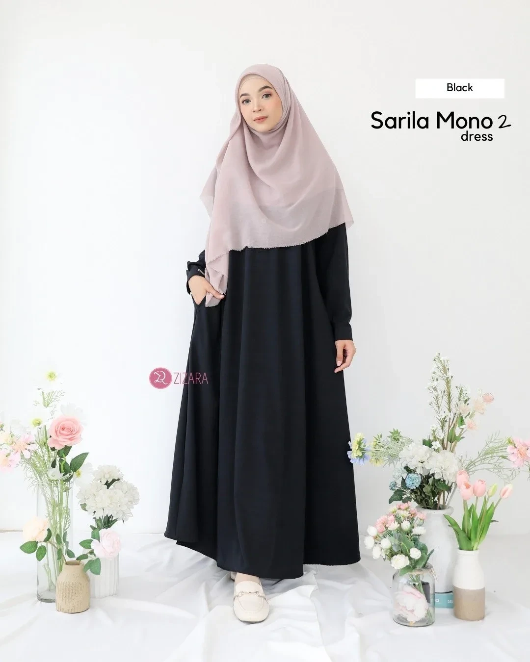 Zizara - Dress Sarila Mono2 Black thumb 2
