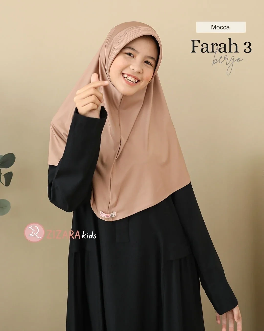 Zizara - Bergo Kids Farah3 Mocca thumb 2
