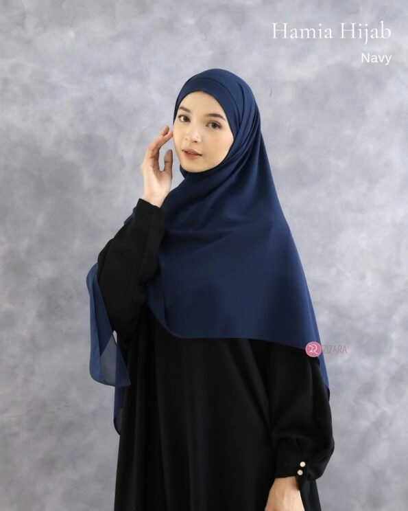 Hamia Hijab Instant Navy