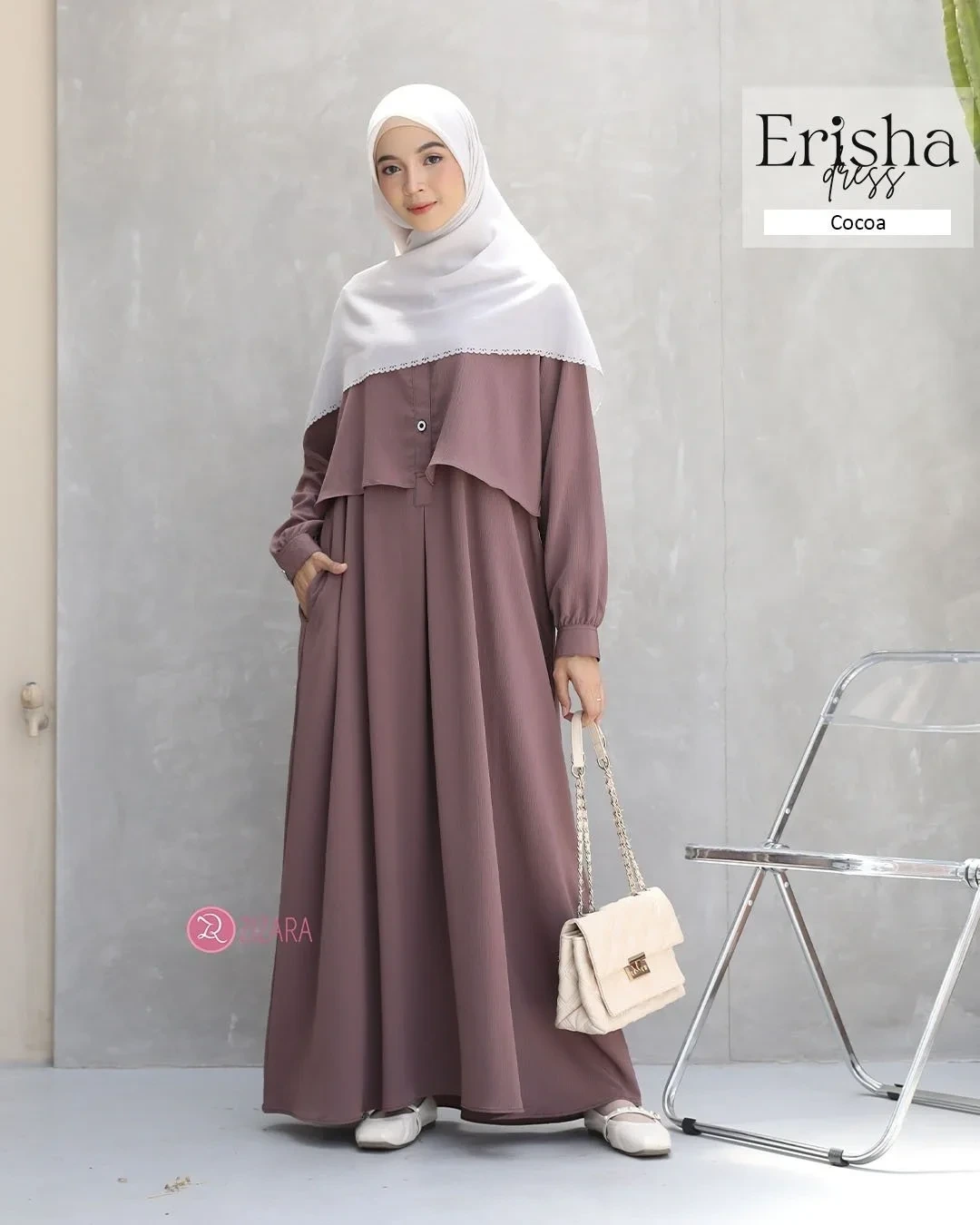 Zizara - Dress Erisha Cocoa thumb 2