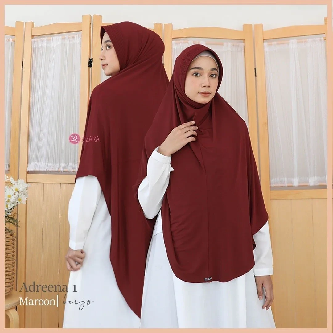Zizara - Bergo Adreena Maroon thumb 2