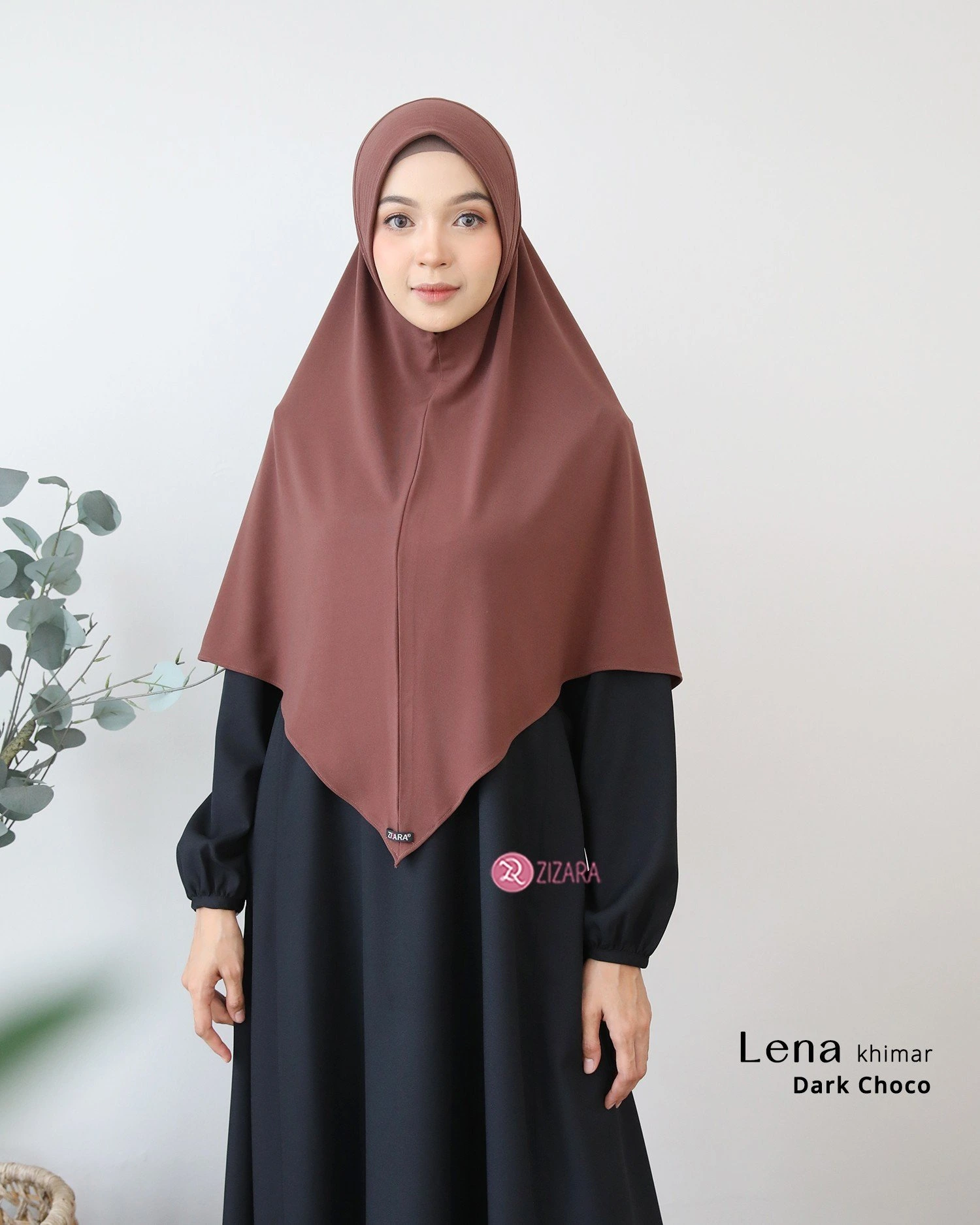 Zizara - Khimar Lenna Dark Choco thumb 2