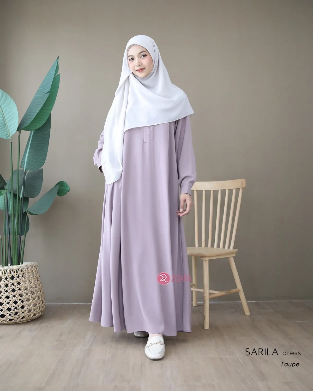 Zizara - Dress Sarila Taupe thumb 2