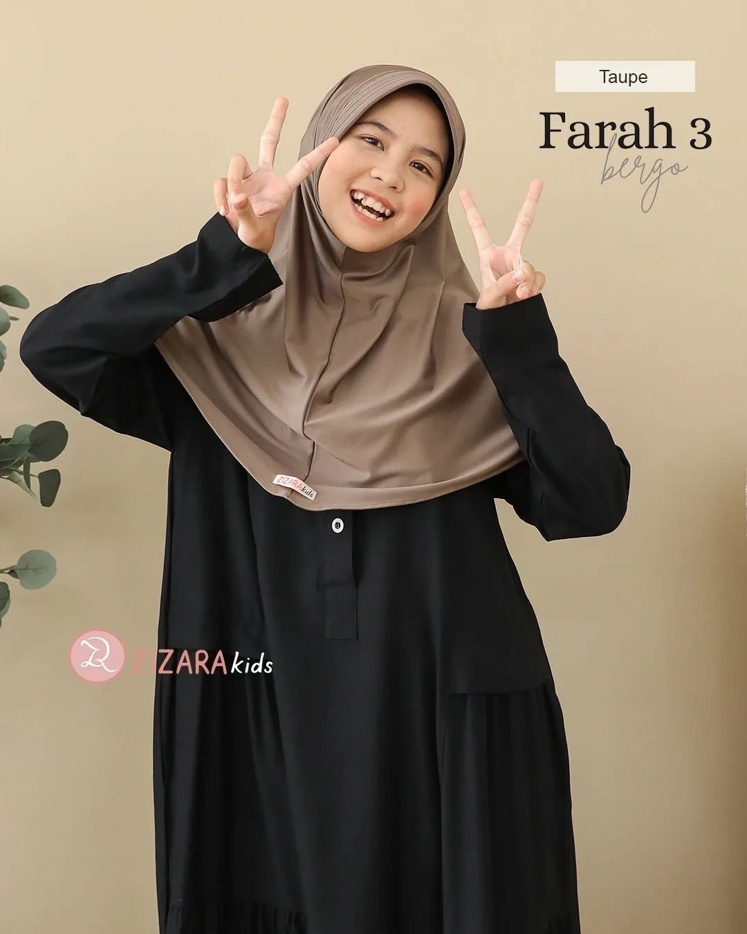 Zizara - Bergo Kids Farah3 Taupe thumb 2
