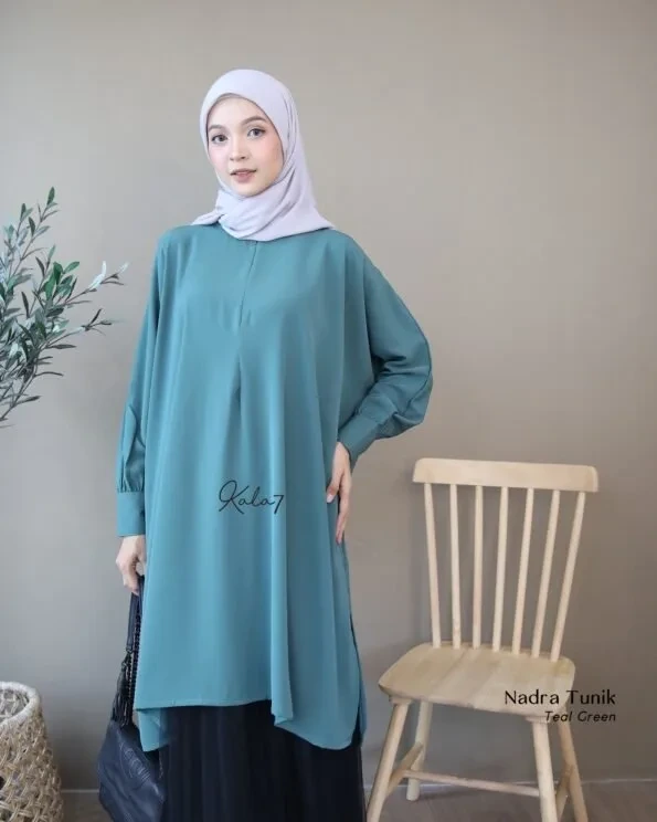 Zizara - Tunik Nadra Teal Green