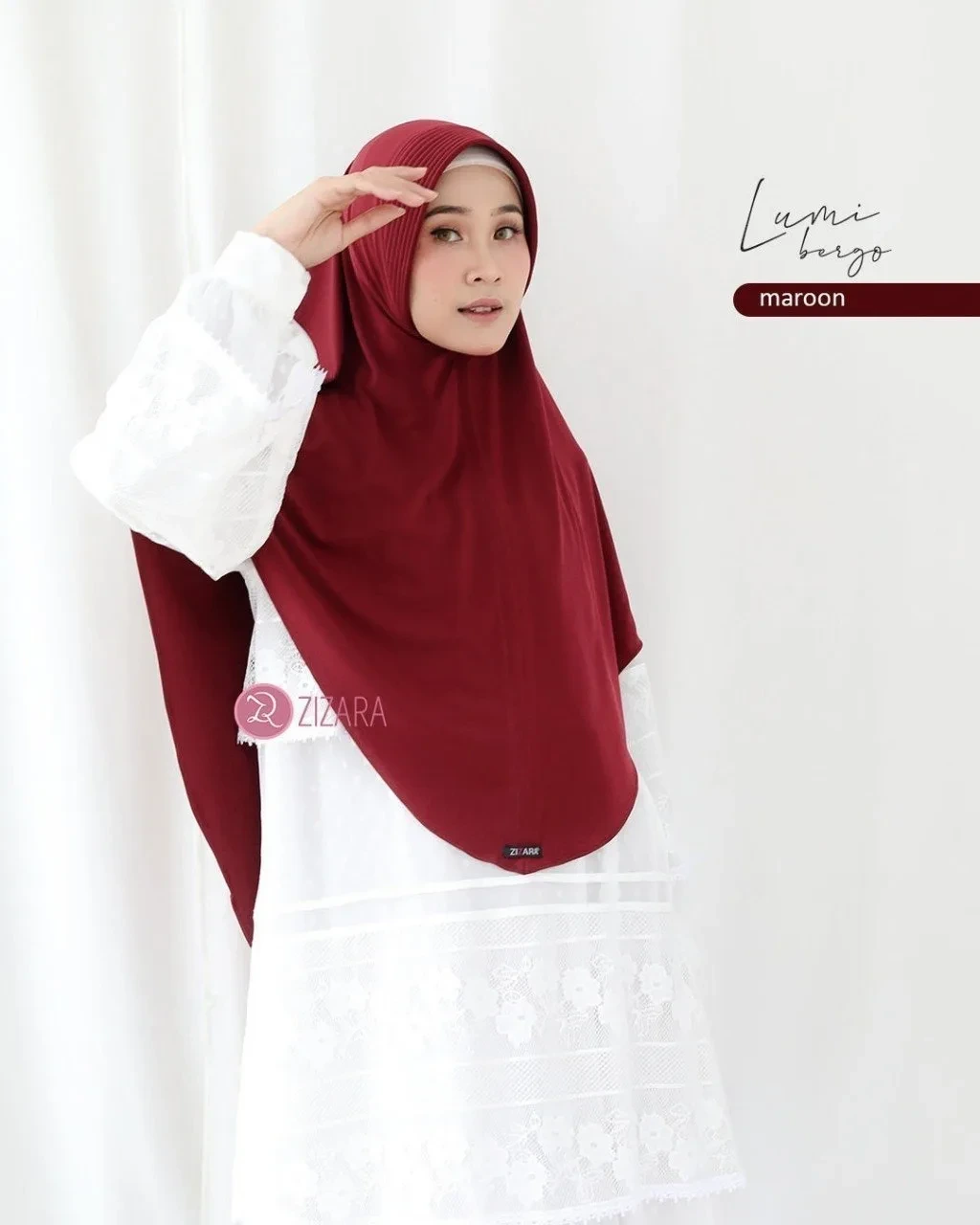 Zizara - Bergo Lumi Maroon thumb 2