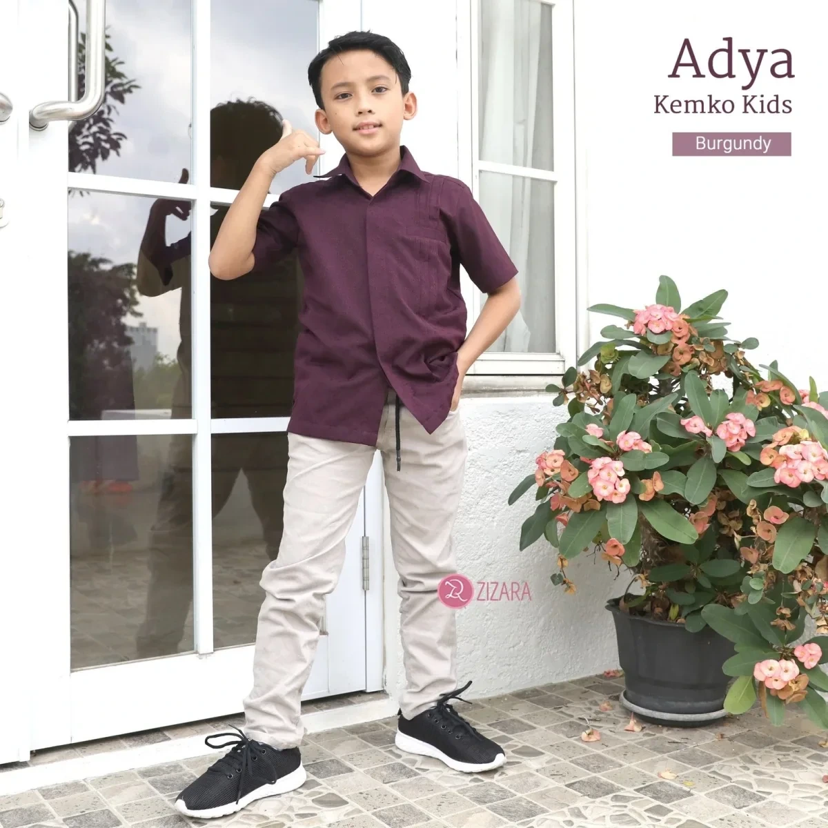 Zizara - Adya Kemko Kids Burgundy thumb 2