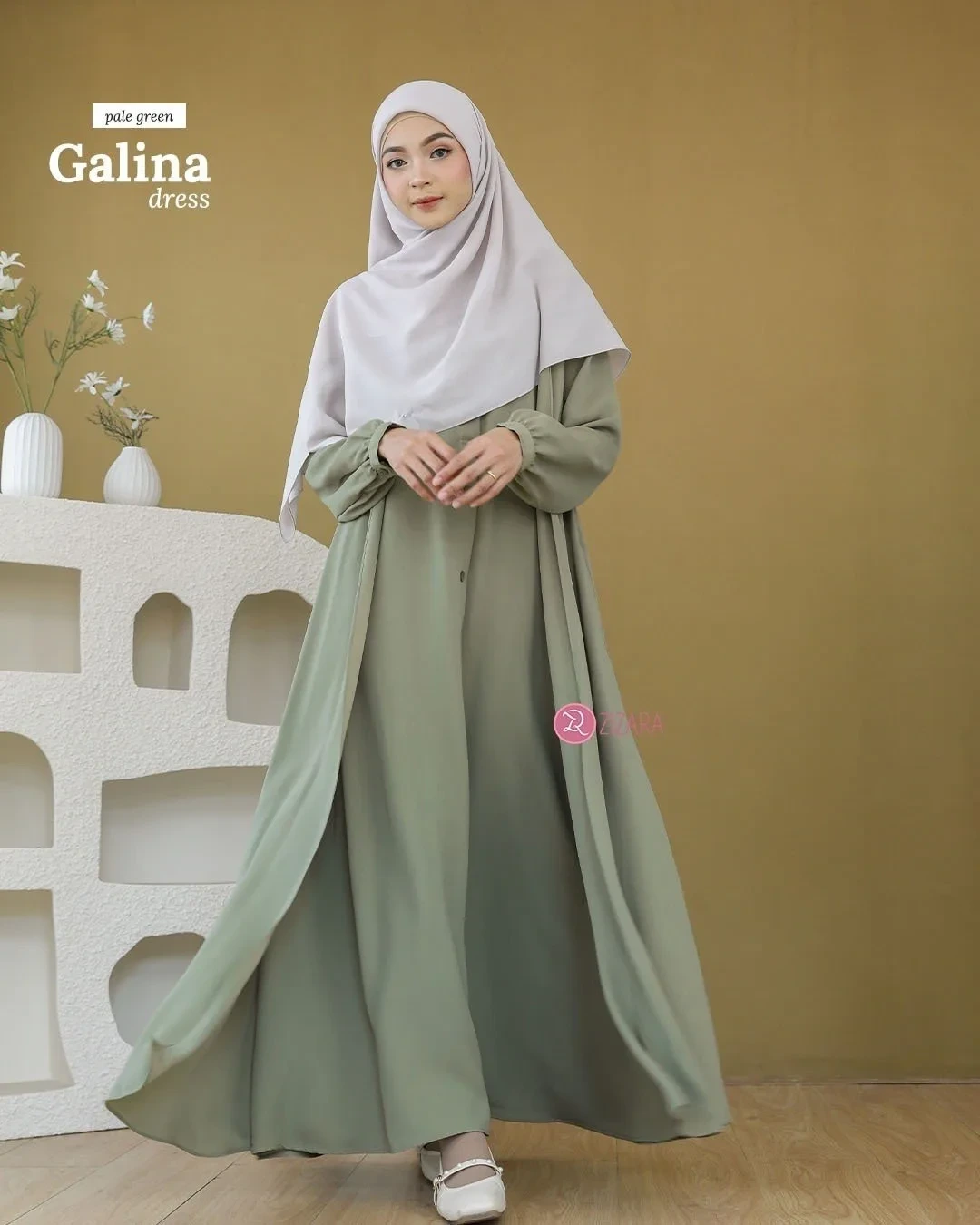 Zizara - Dress Galina Pale Green thumb 2