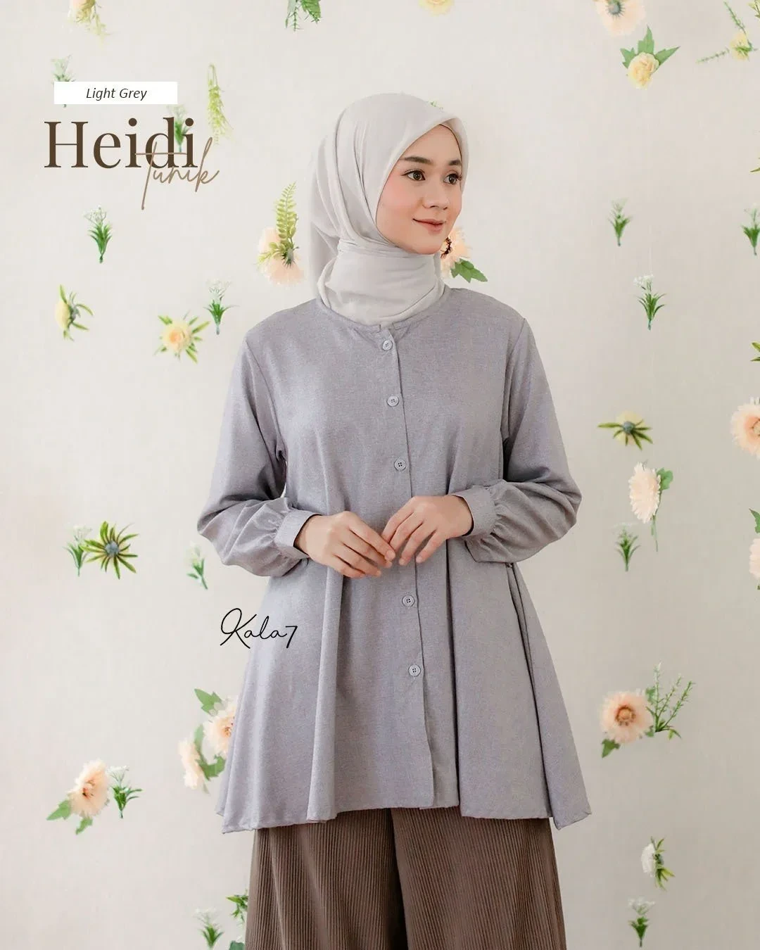 Zizara - Tunik Heidi Light Grey thumb 2