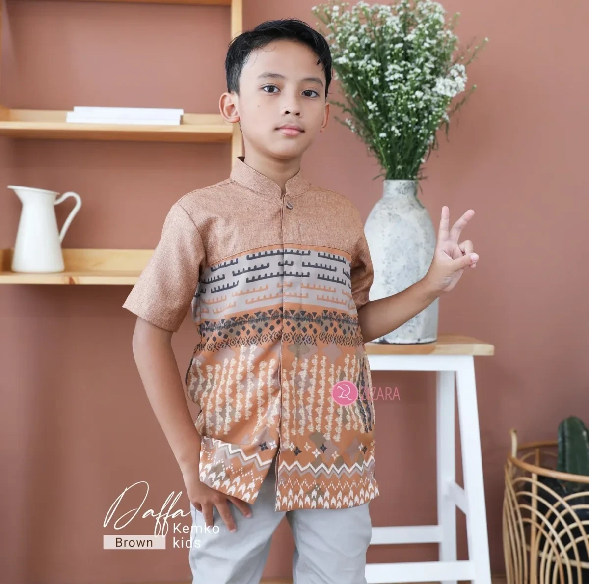 Zizara - Daffa Kemko Kids Brown thumb 2