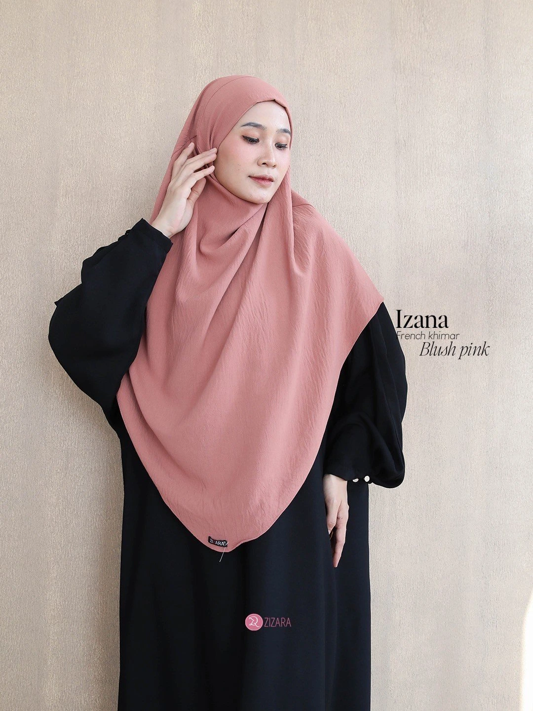Zizara - French Khimar Izana Blush Pink thumb 2