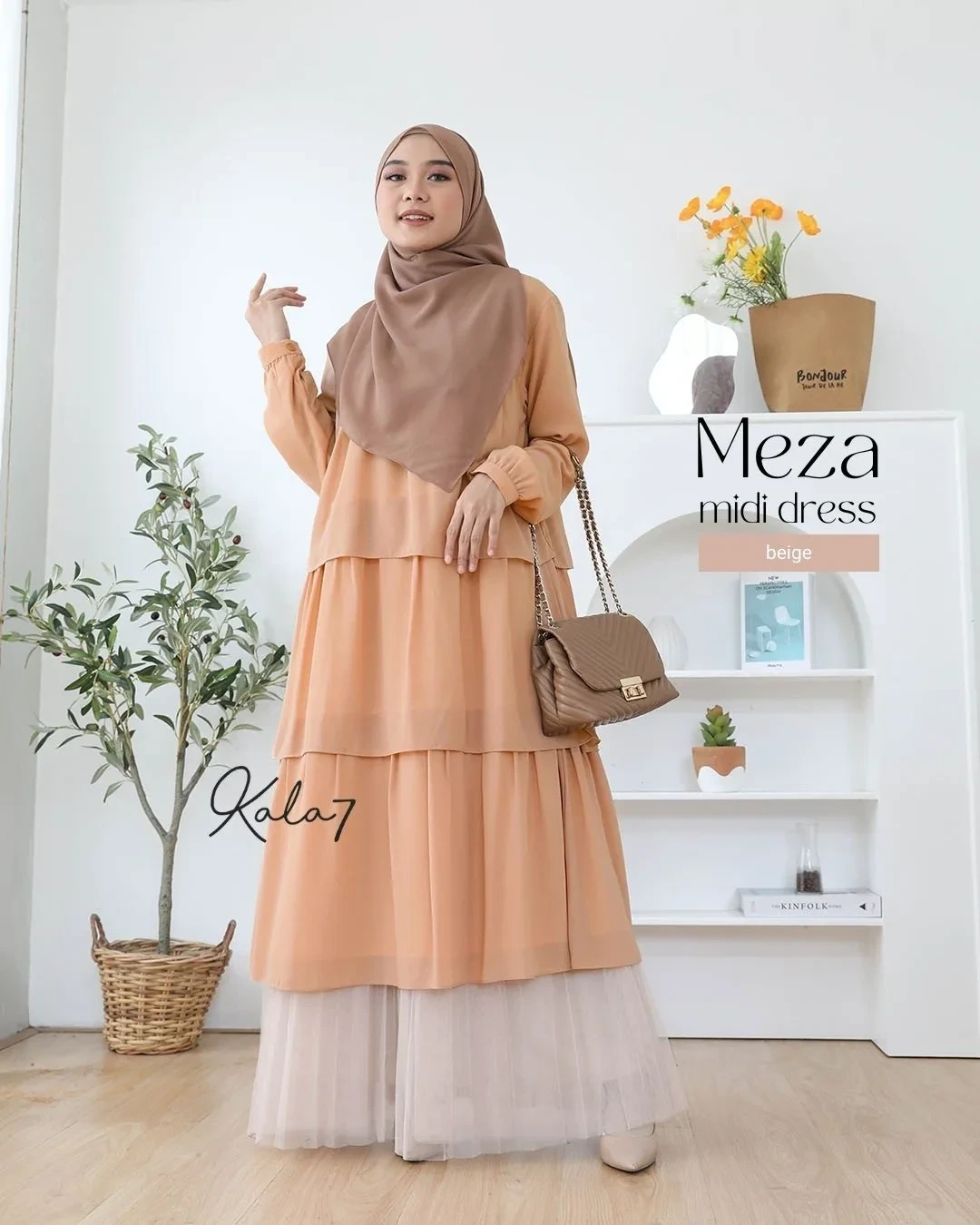 Zizara - Meza Midi Dress Beige thumb 2
