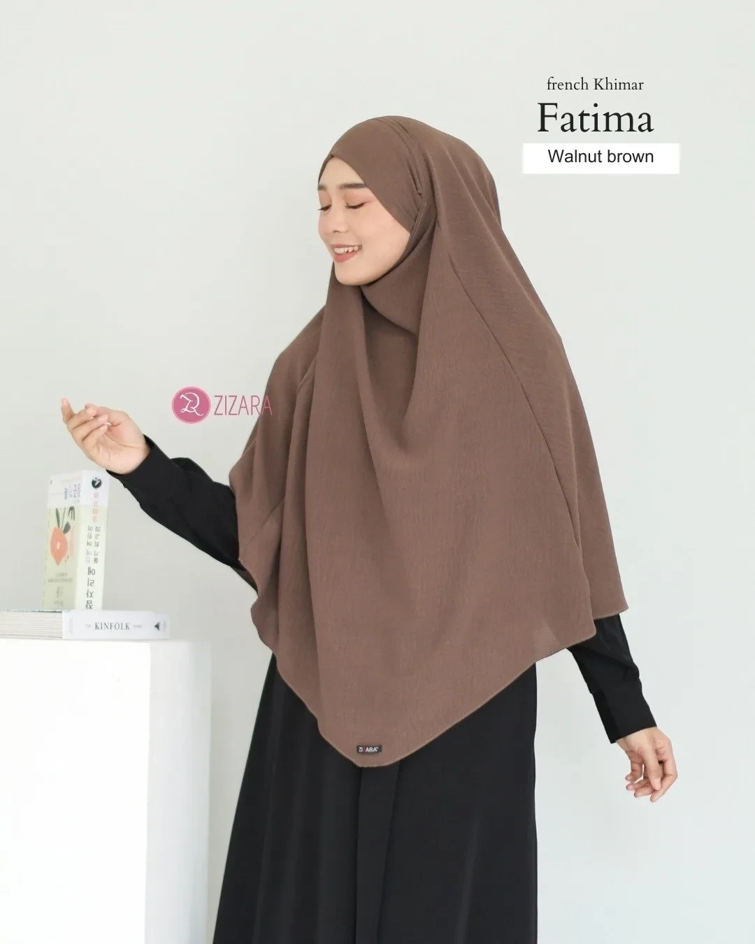 Zizara - French Khimar Fatimah Walnut Brown thumb 2