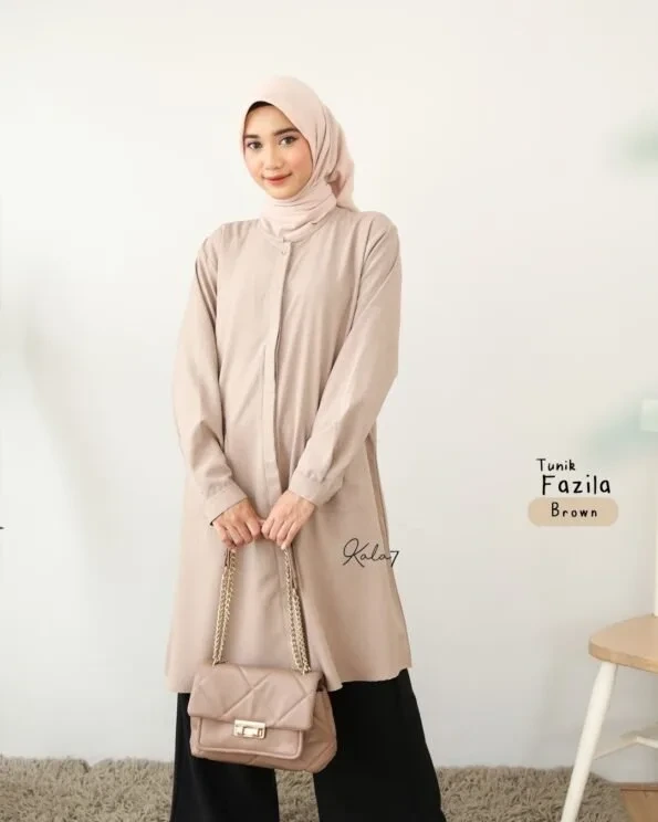 Zizara - Tunik Fazila Brown