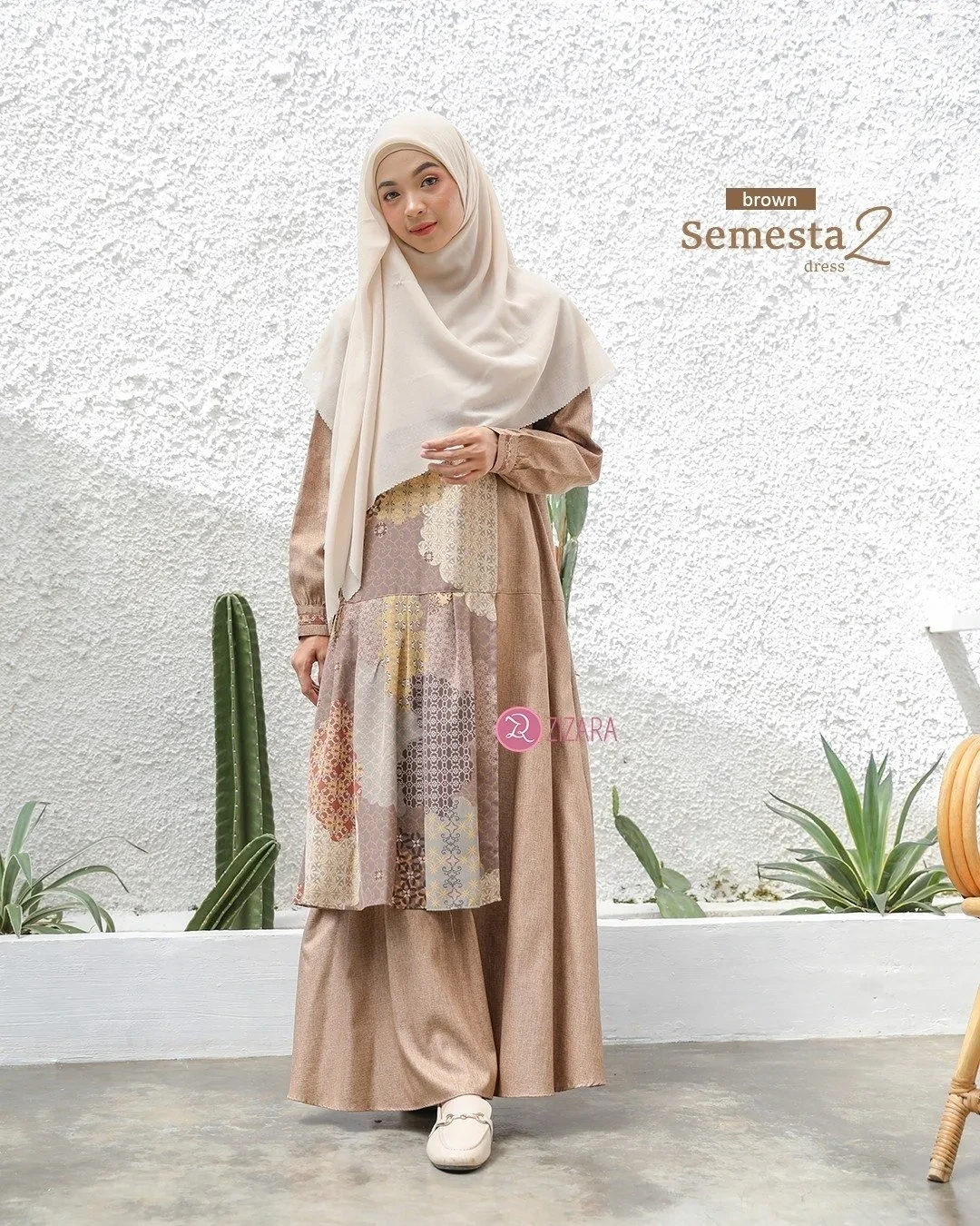 Zizara - Dress Semesta 2 Brown thumb 2
