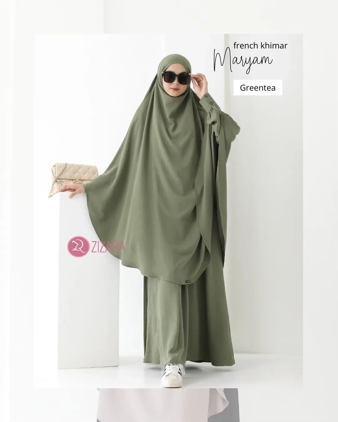 Zizara - French Khimar Maryam Greentea thumb 2