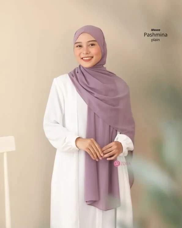 Zizara - Plain Pashmina Mauve