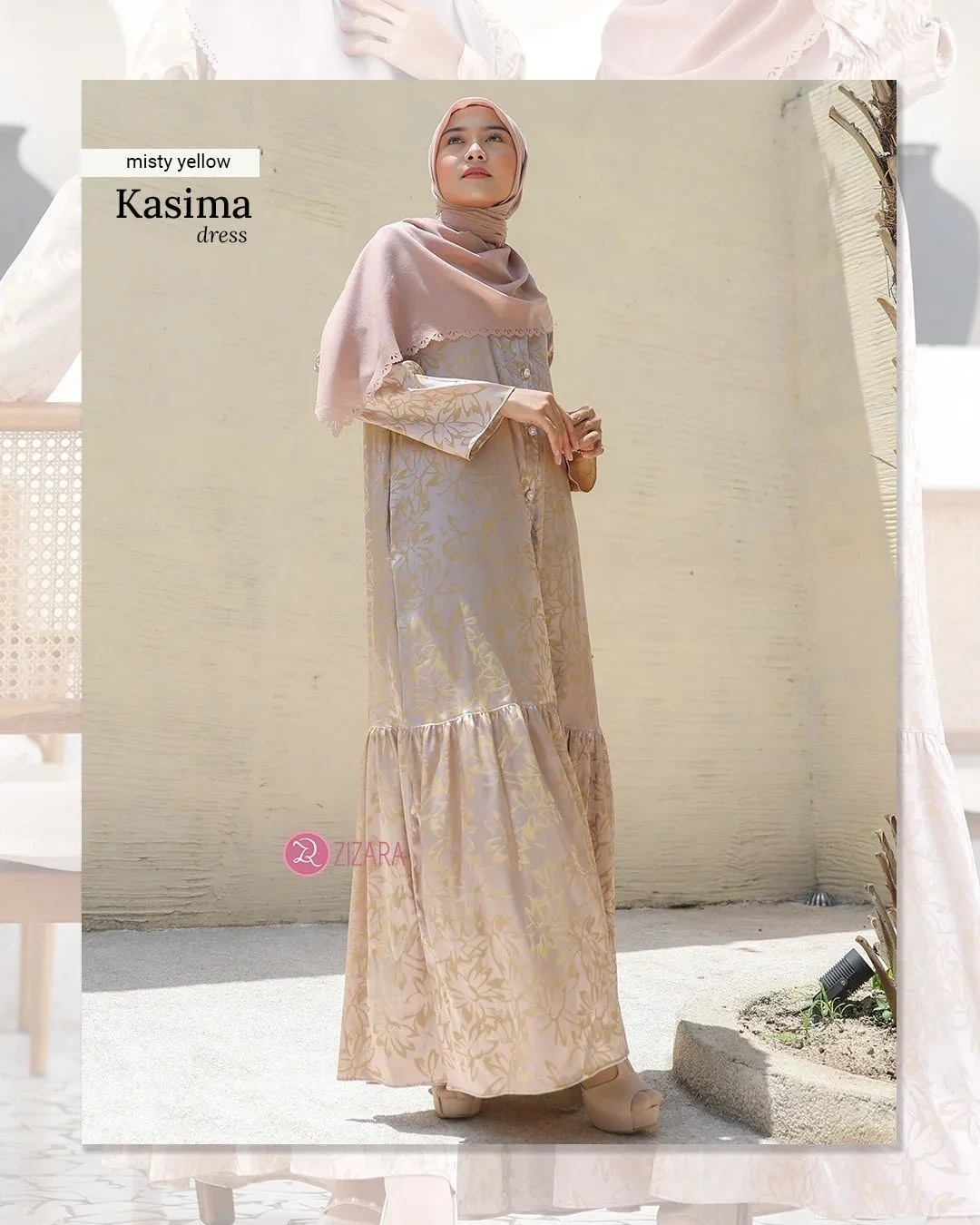 Zizara - Dress Kasima Misty Yellow thumb 2
