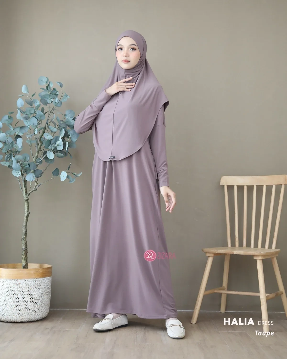 Zizara - Dress Halia Taupe thumb 2