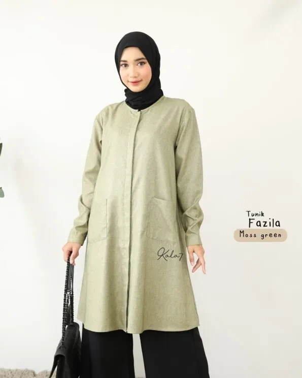 Zizara - Tunik Fazila Mossgreen