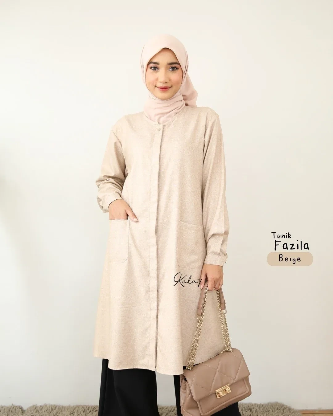 Zizara - Tunik Fazila Beige thumb 2