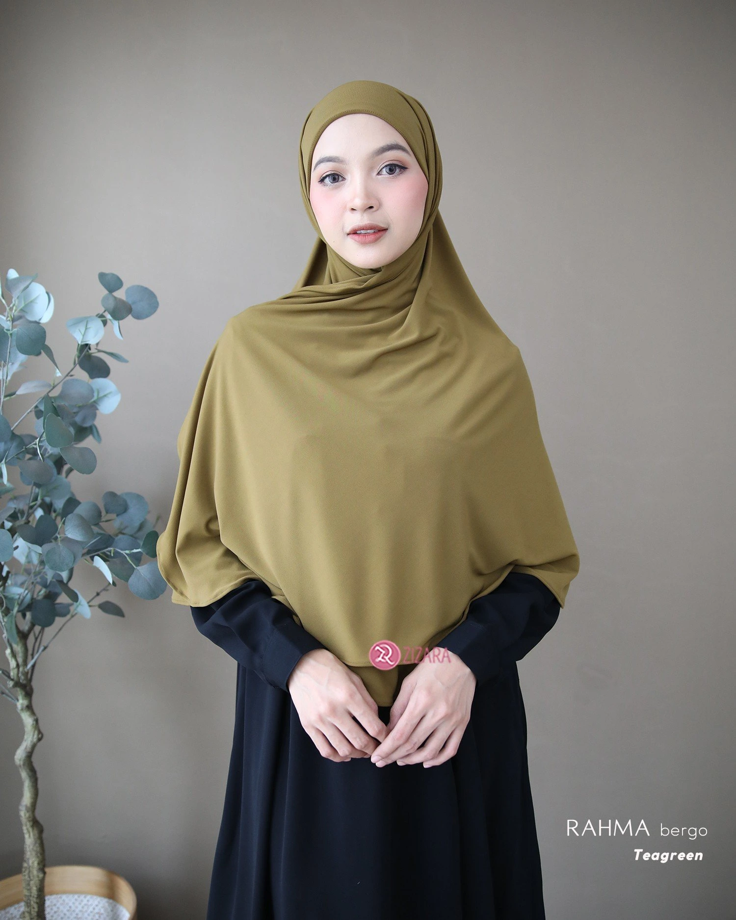 Zizara - Bergo Rahma Teagreen thumb 2