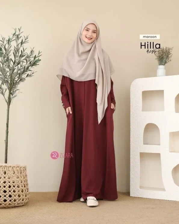 Zizara - Dress Hilla Maroon