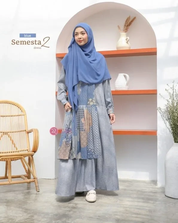 Zizara - Dress Semesta 2 Blue
