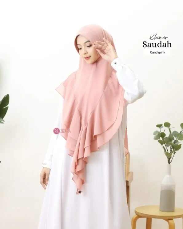 Zizara - Khimar Saudah Candy Pink