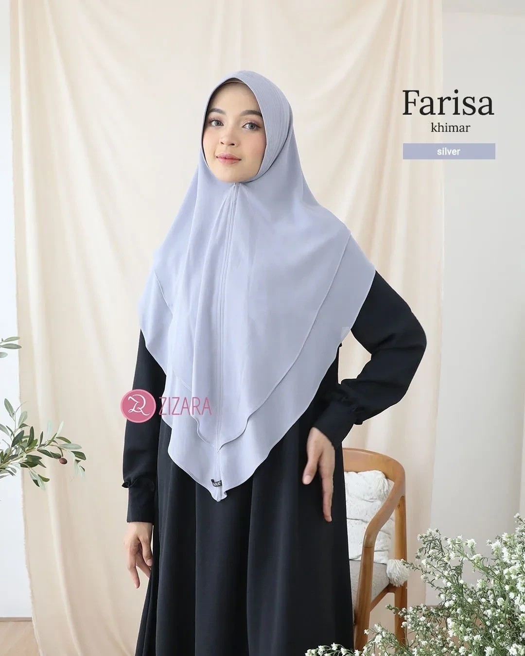 Zizara - Khimar Farisa Silver thumb 2